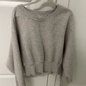 tna grey cropped sweatshirt XS